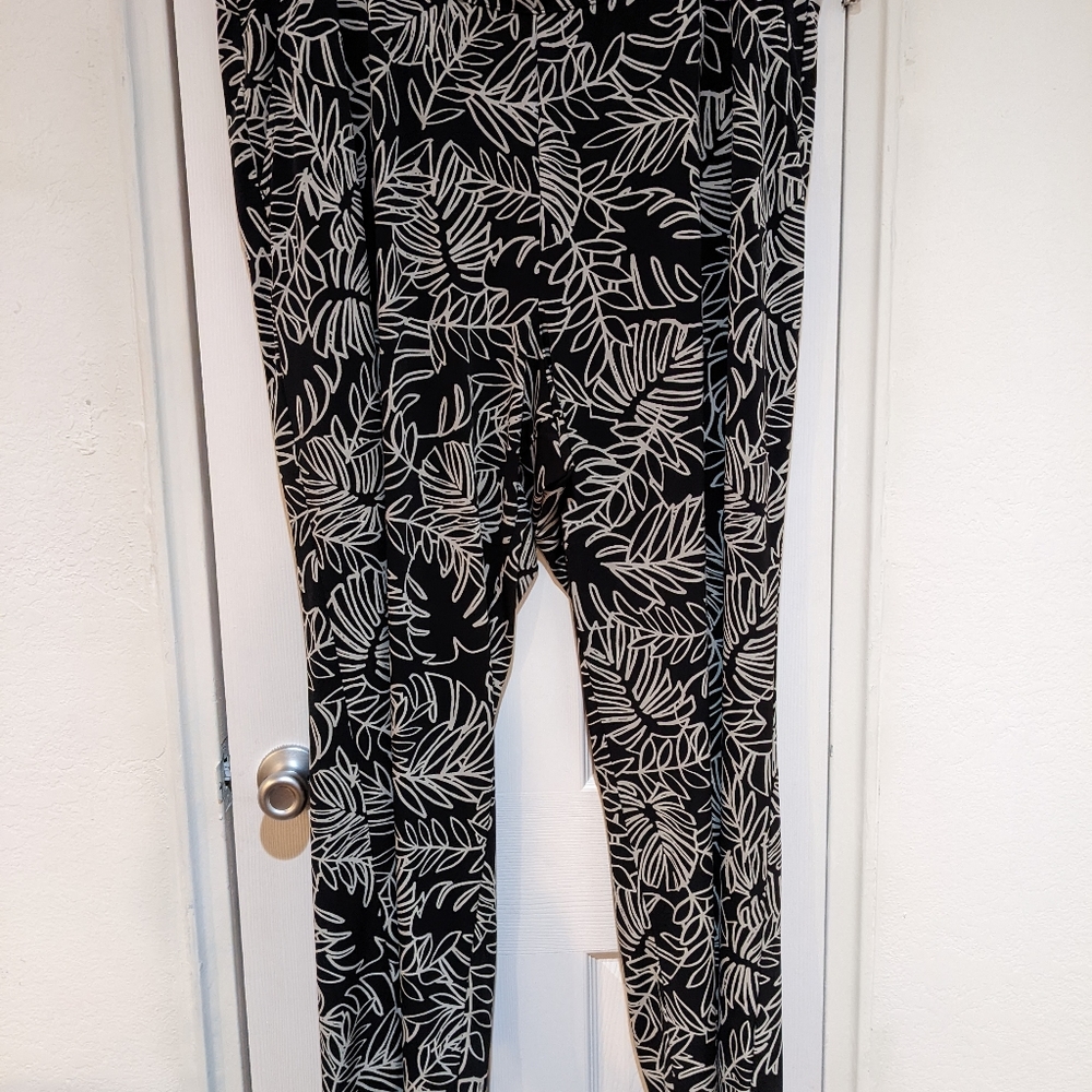 Lane Bryant Leaf Print Palazzo Pants